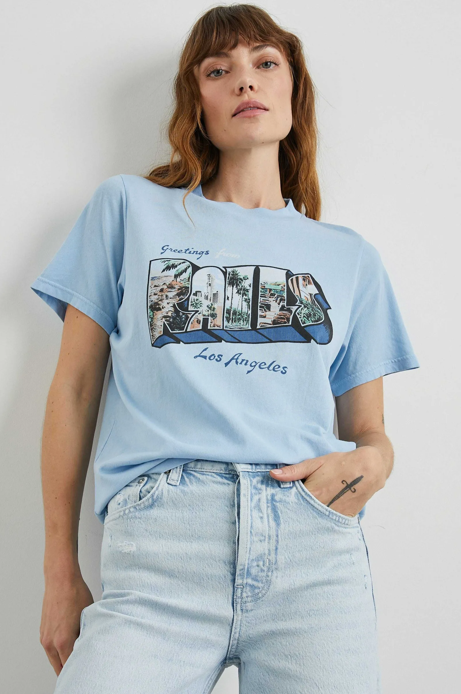 Vrouwen Rails Vriendin T-Shirt - Los Angeles Blauw