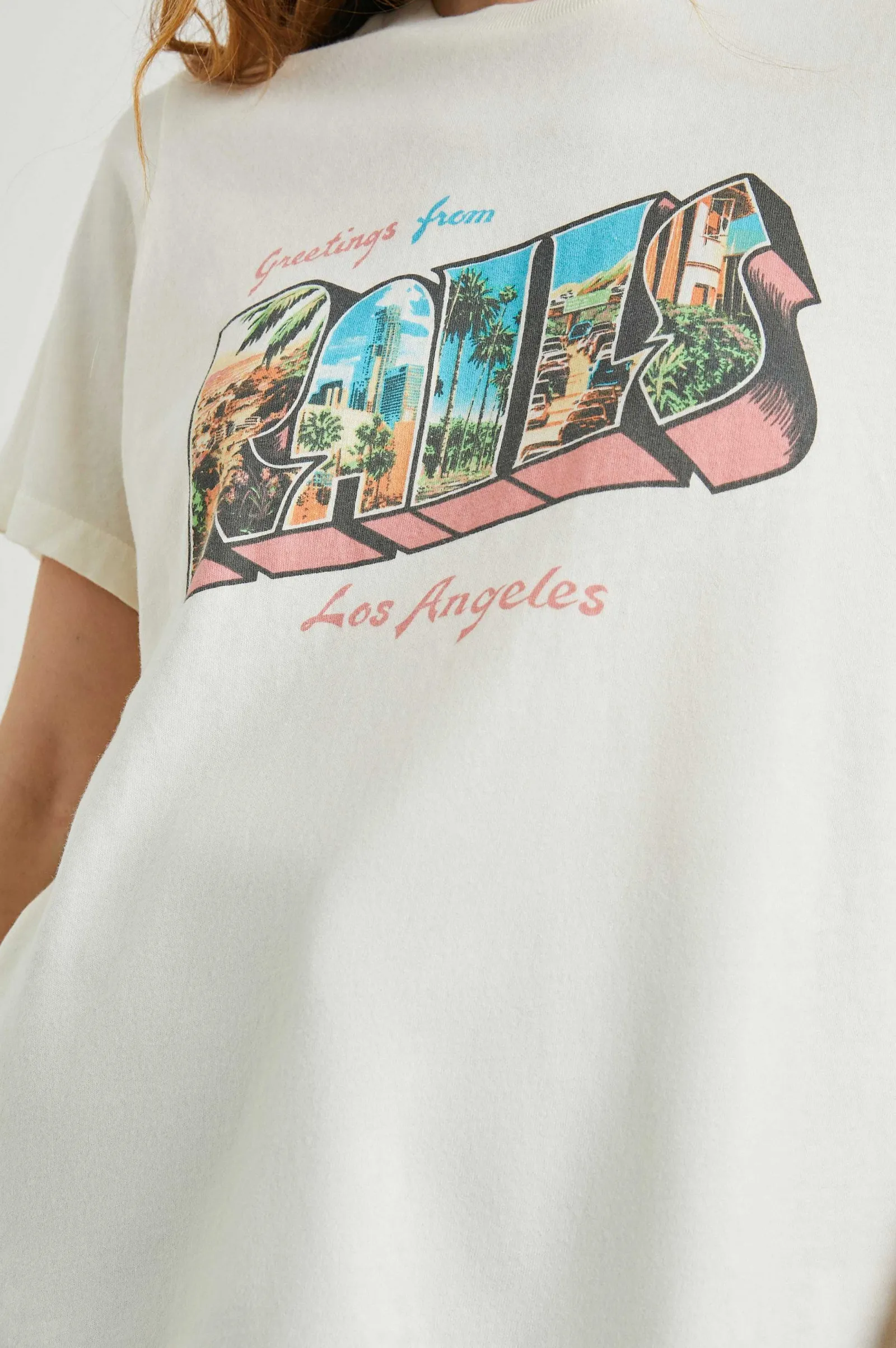 Vrouwen Rails Vriendin T-Shirt - Los Angeles Ecru
