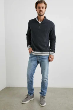 Heren Rails Ward Kwartsrits - Knittany Blauw