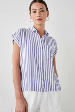 Vrouwen Rails Whitney Overhemd - Blauw Witte Streep