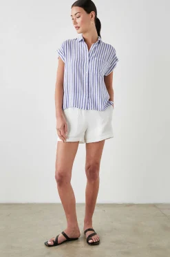 Vrouwen Rails Whitney Overhemd - Blauw Witte Streep