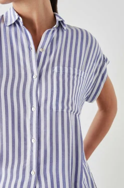 Vrouwen Rails Whitney Overhemd - Blauw Witte Streep