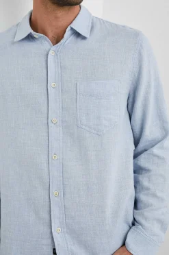 Heren Rails Wyatt Overhemd - Blauw Gemelange