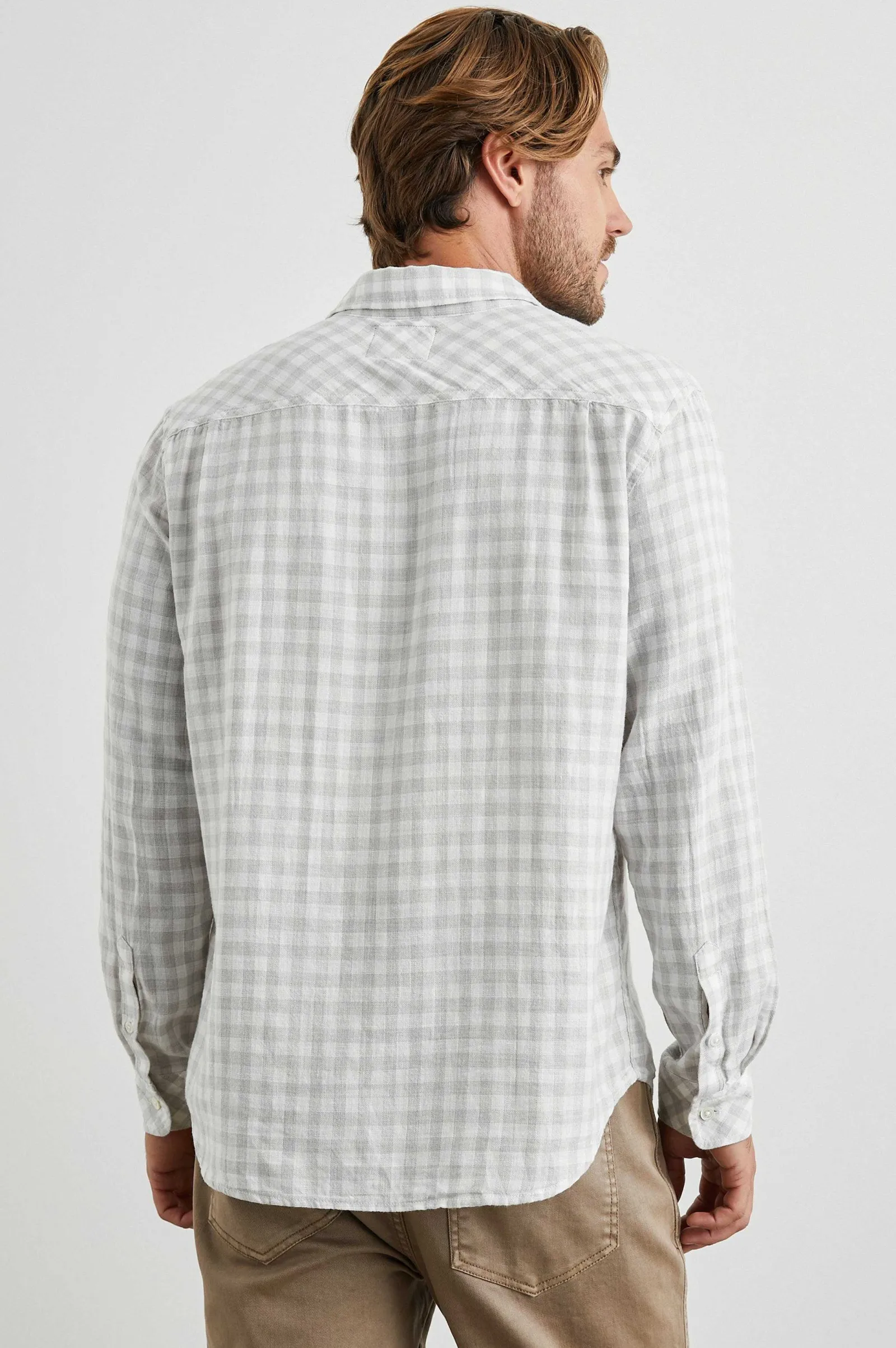 Heren Rails Wyatt Overhemd - Grijs Gingham Melange
