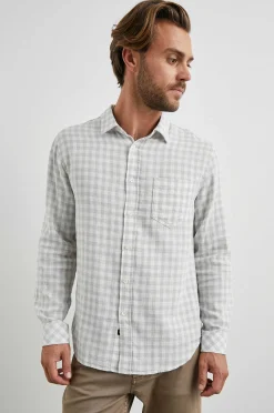 Heren Rails Wyatt Overhemd - Grijs Gingham Melange