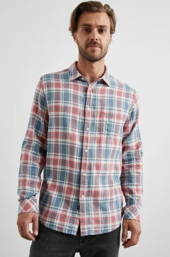 Heren Rails Wyatt Overhemd - Indigo Melange Rose