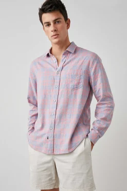 Heren Rails Wyatt Overhemd - Indigo Papaya Melange