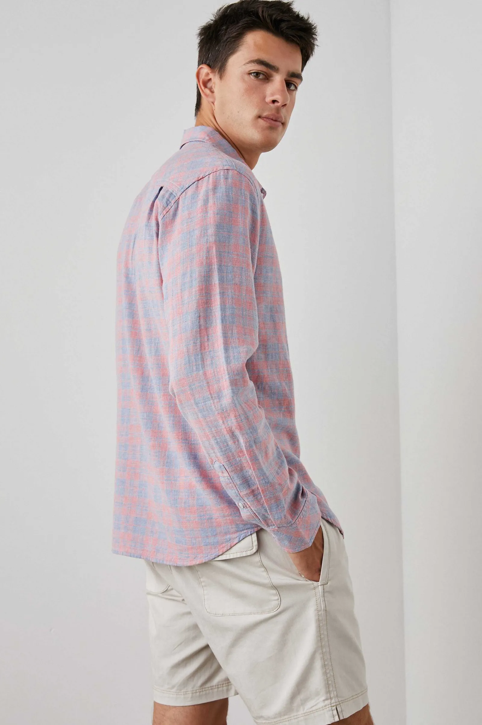 Heren Rails Wyatt Overhemd - Indigo Papaya Melange
