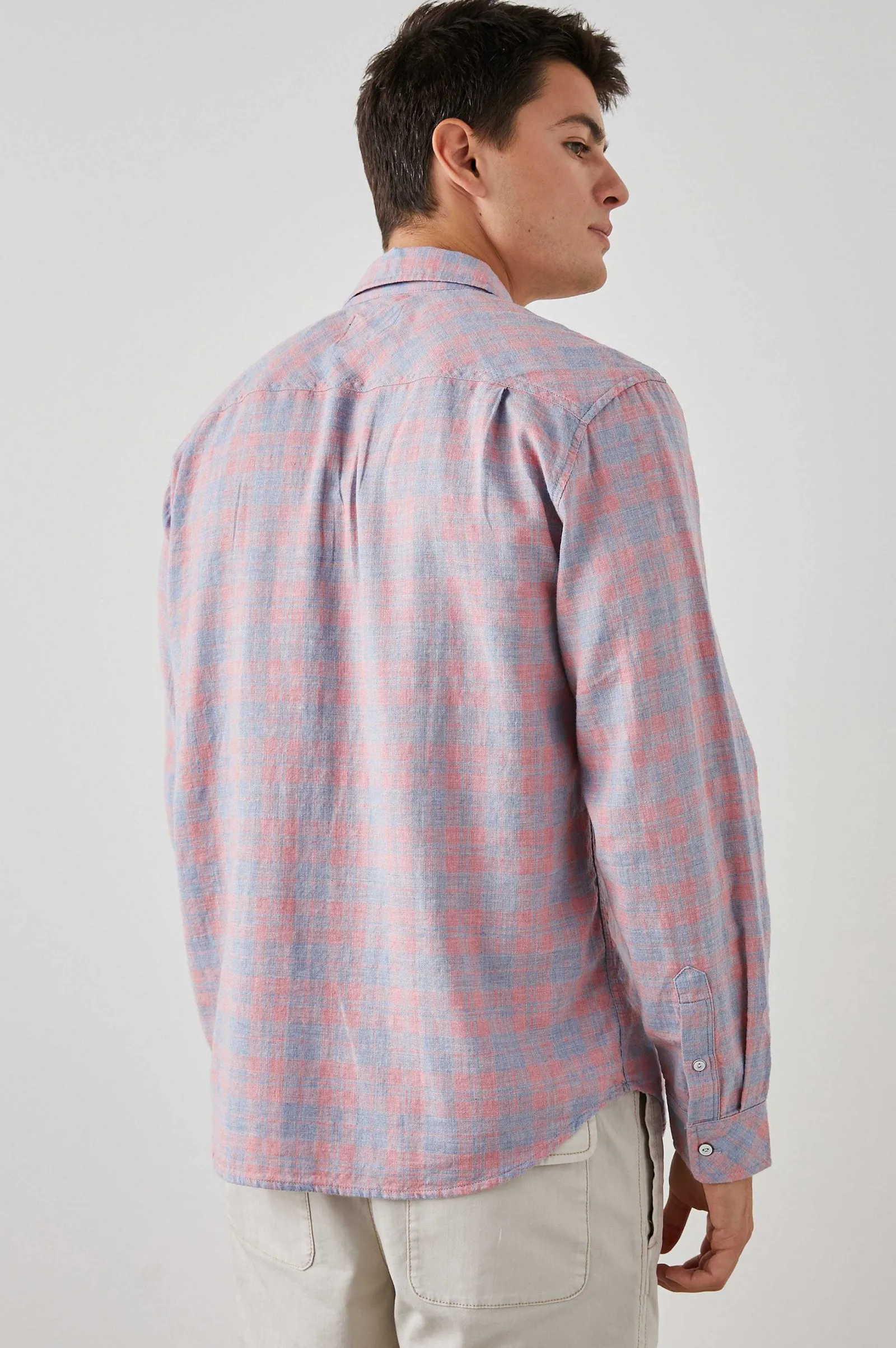 Heren Rails Wyatt Overhemd - Indigo Papaya Melange