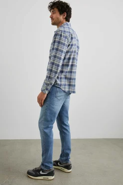 Heren Rails Wyatt Overhemd - Marine Sorghum Oxford