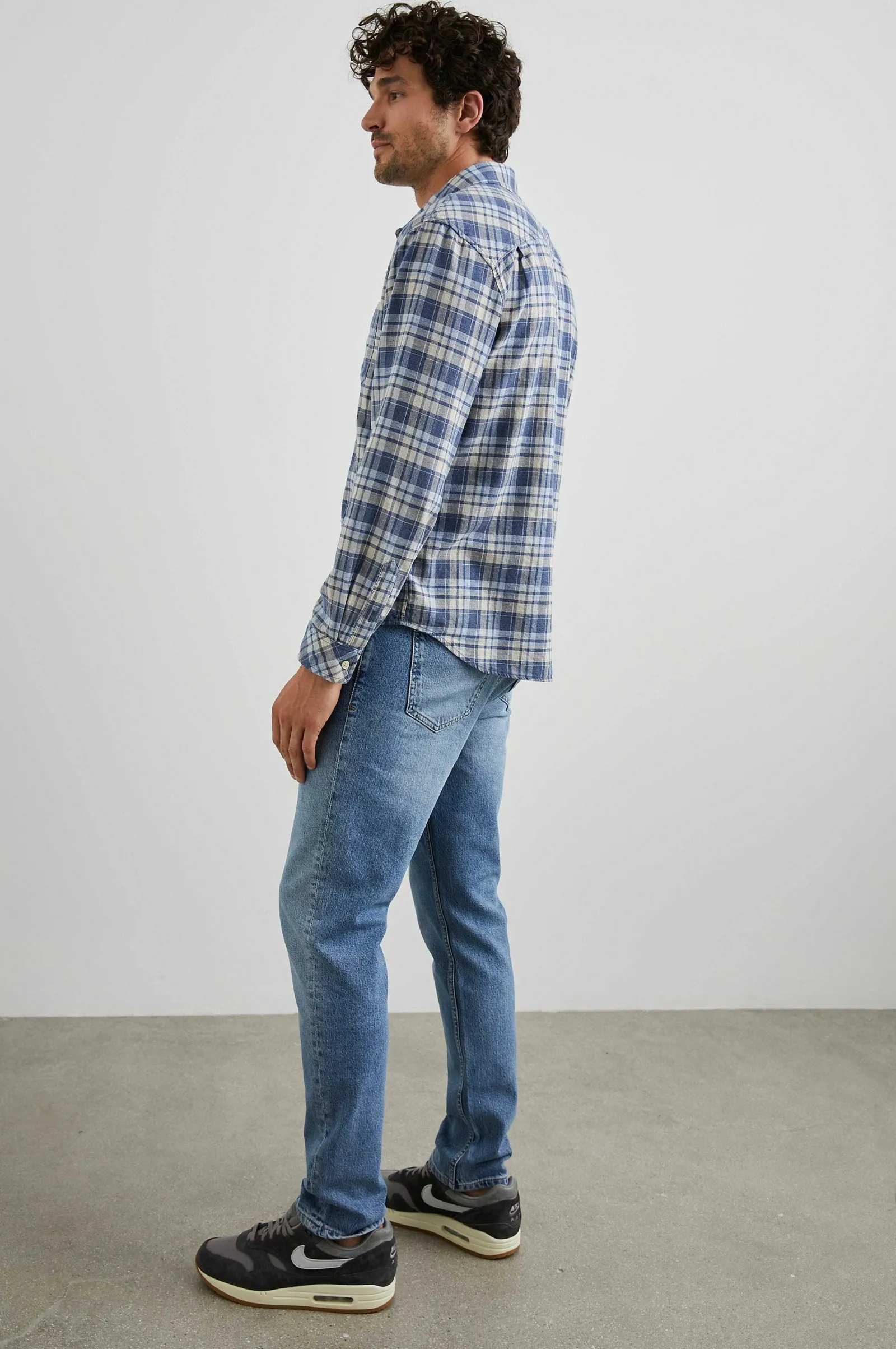 Heren Rails Wyatt Overhemd - Marine Sorghum Oxford