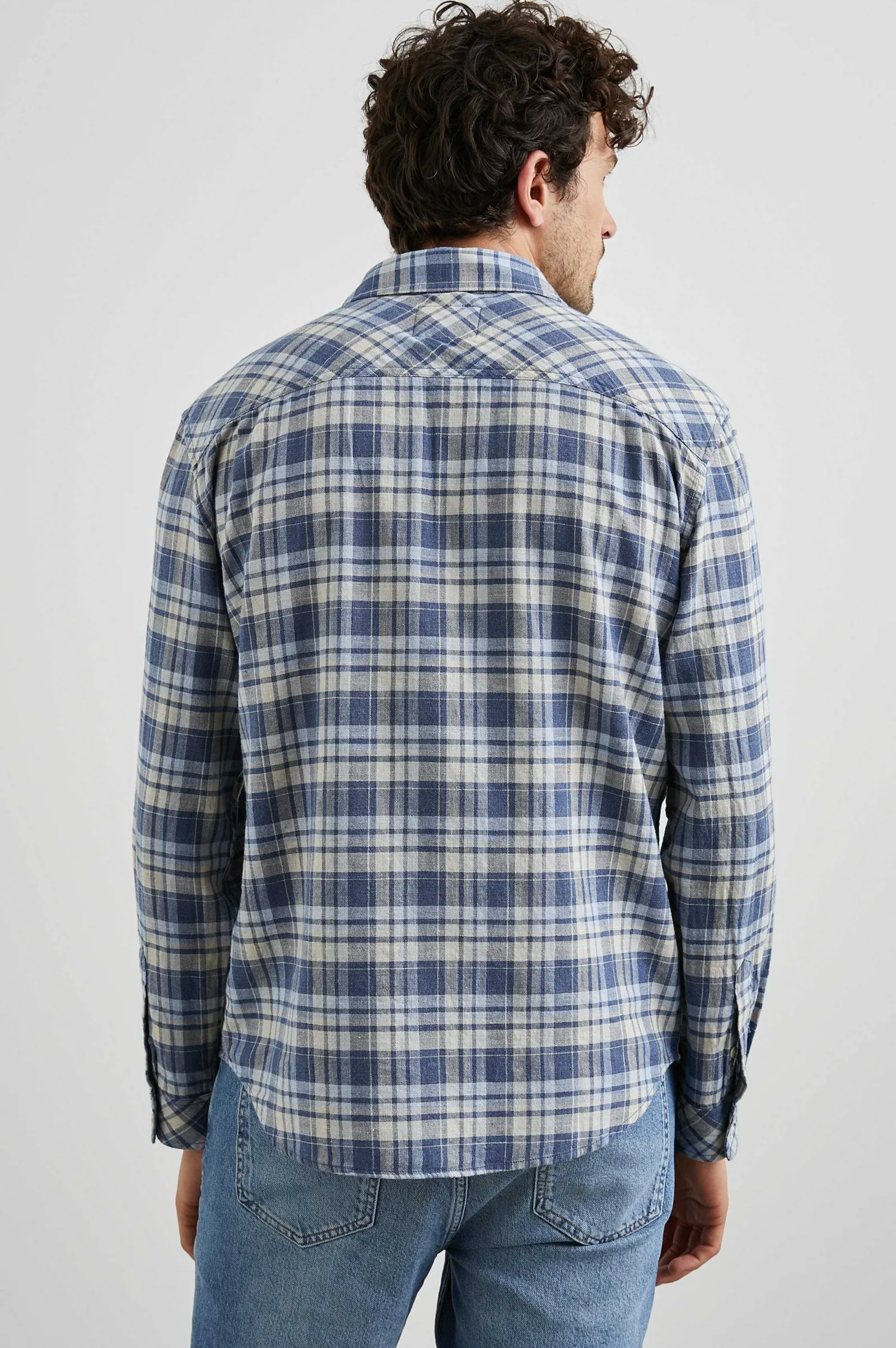 Heren Rails Wyatt Overhemd - Marine Sorghum Oxford