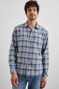 Heren Rails Wyatt Overhemd - Marine Sorghum Oxford