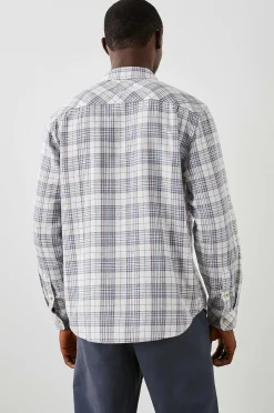 Heren Rails Wyatt Overhemd - Meloen Marine Wit Melange