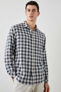 Heren Rails Wyatt Overhemd - Viking Blauw Grijs Melange