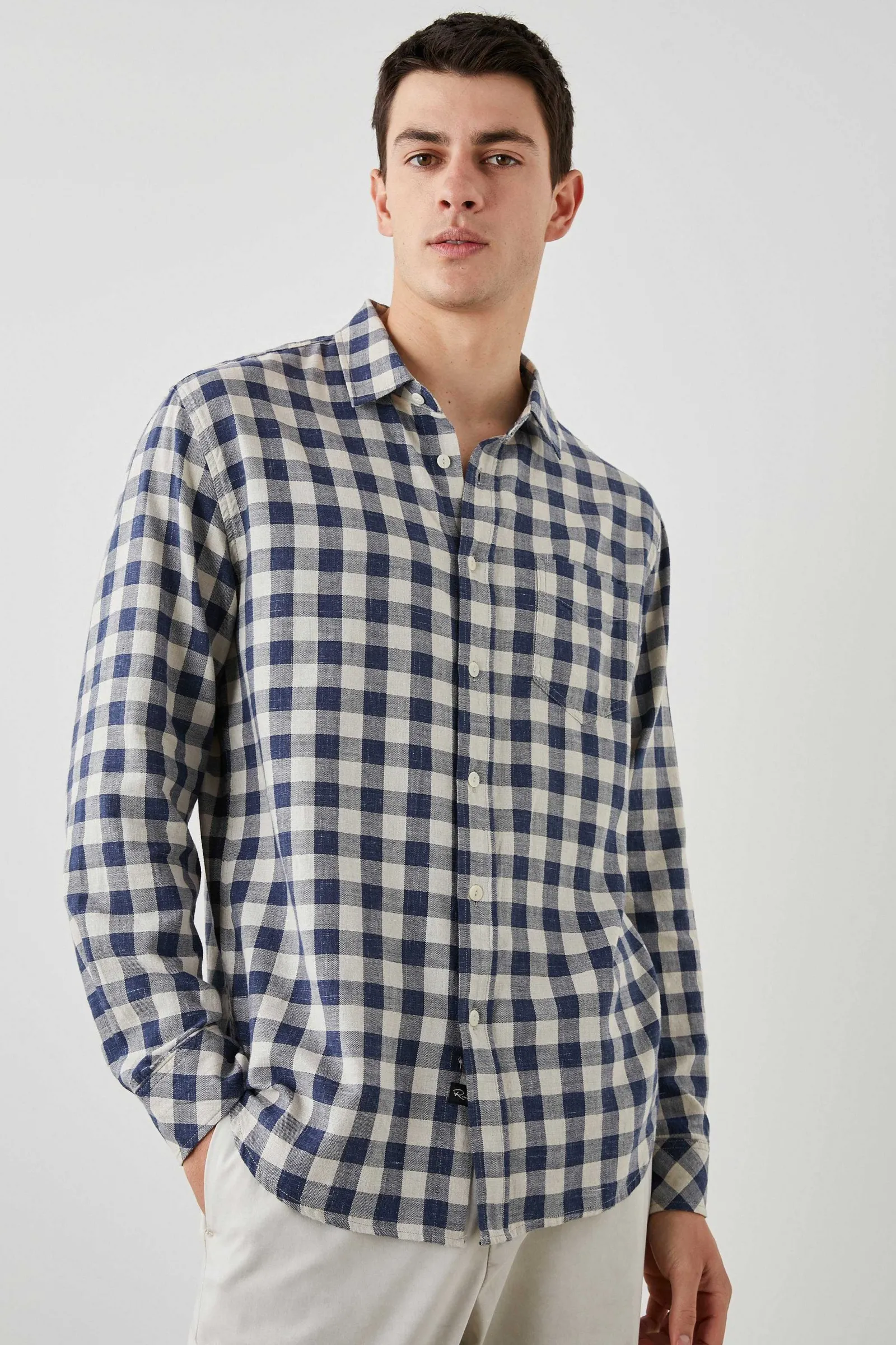 Heren Rails Wyatt Overhemd - Viking Blauw Grijs Melange