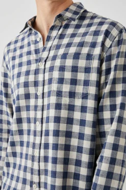 Heren Rails Wyatt Overhemd - Viking Blauw Grijs Melange