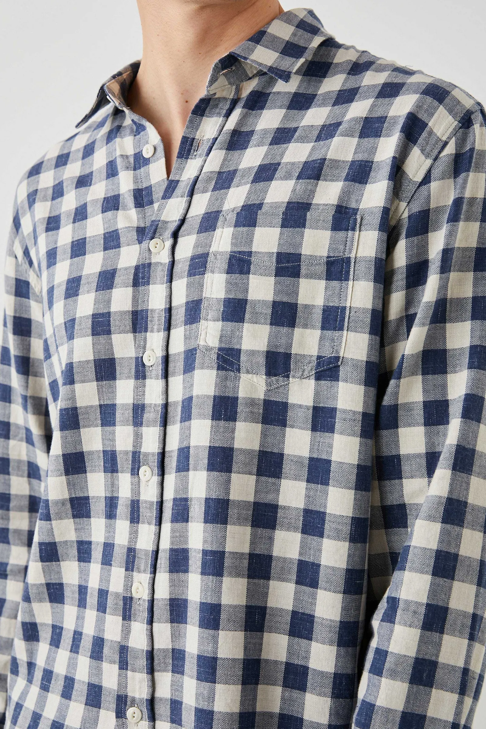 Heren Rails Wyatt Overhemd - Viking Blauw Grijs Melange