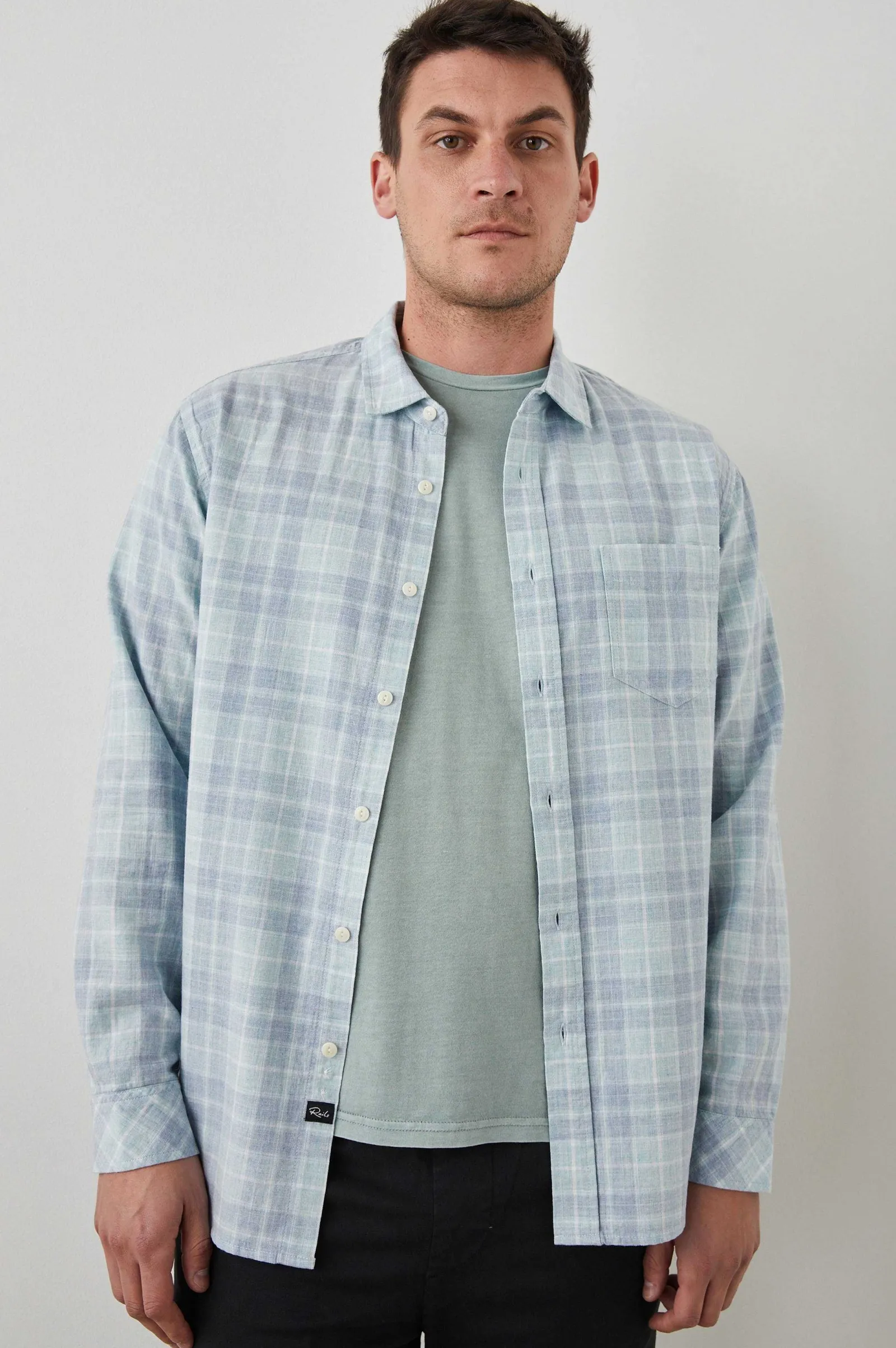 Heren Rails Wyatt Shirt - Bitter Meloen Cloud Melange