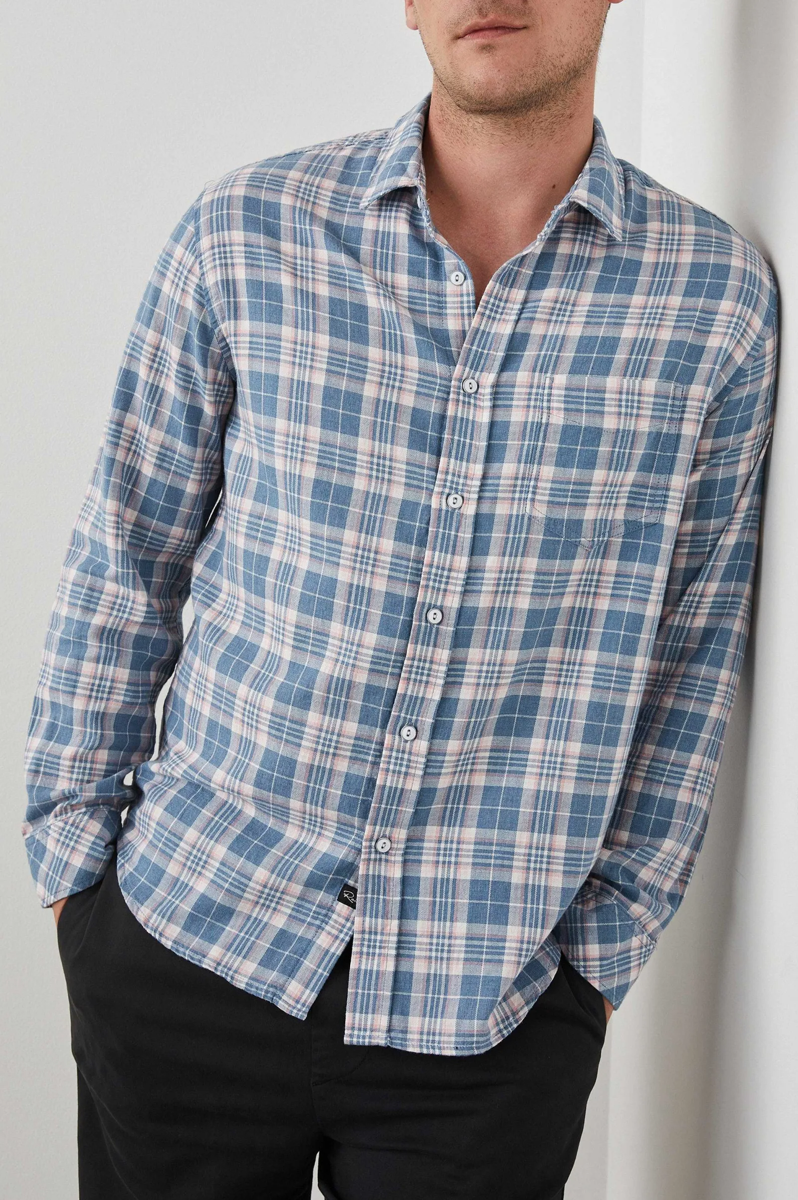 Heren Rails Wyatt Shirt - Mediterrane Meloen Melange