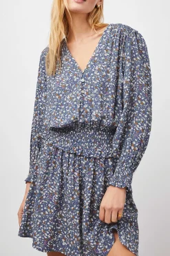Vrouwen Rails Zana Jurk - Blauwe Ditsy Bloemen