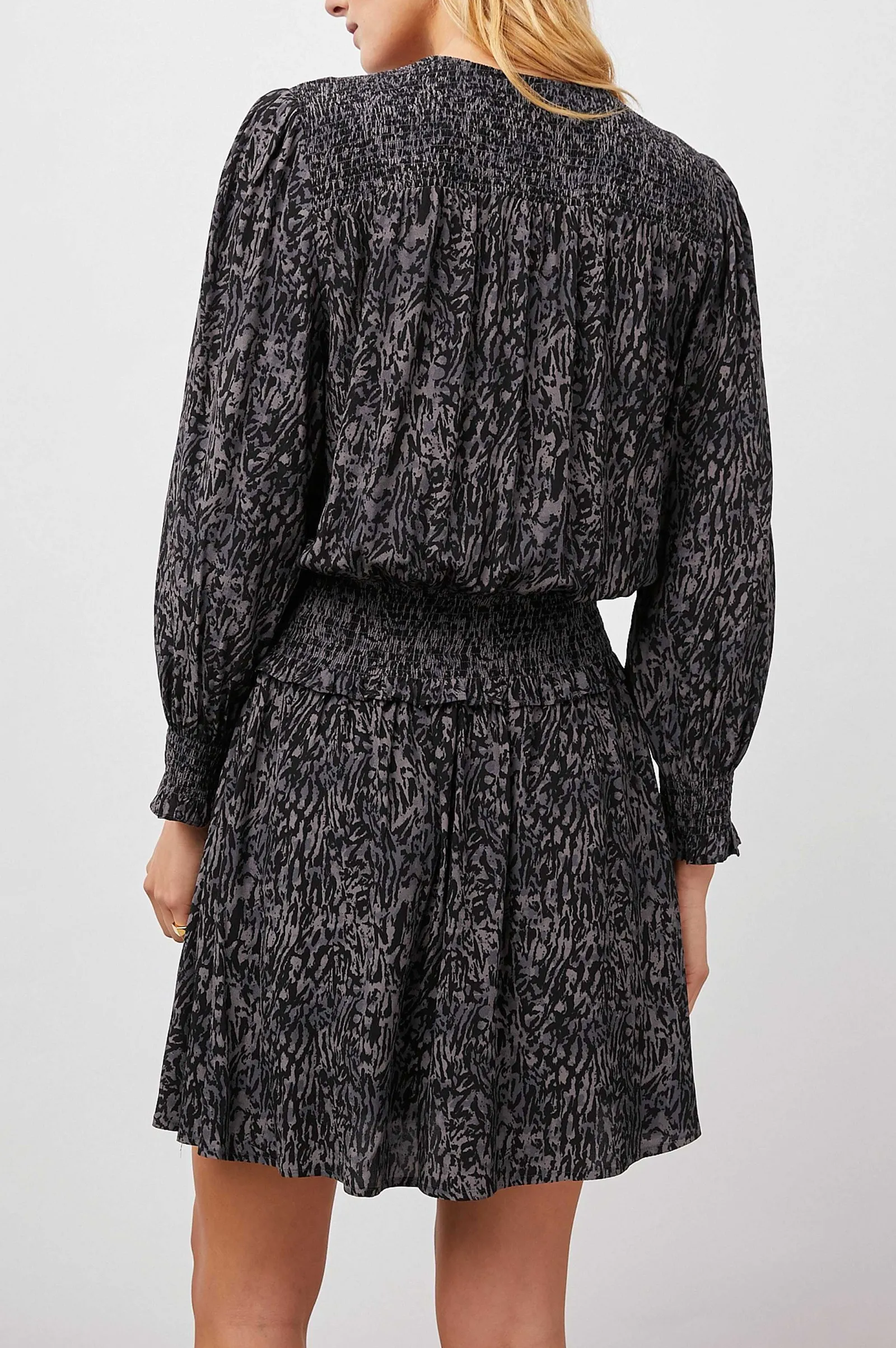 Vrouwen Rails Zana Jurk - Houtskool Abstract Dier