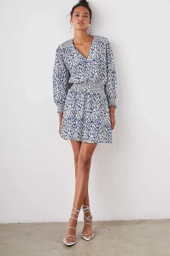 Vrouwen Rails Zana Jurk - Kobalt Statische Luipaard